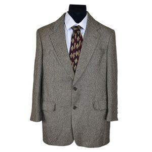 Hart Schaffner & Marx 100% Cashmere Herringbone Sports Blazer Coat Size 40-42